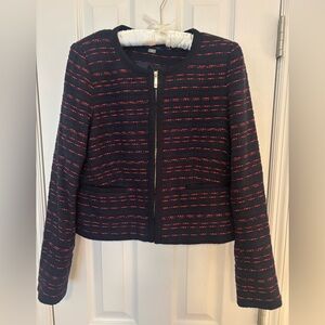 Tommy Hilfiger Navy and Red Striped Blazer - Size 8